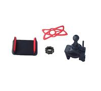 MUCKLILY Bike Phone Bracket for Devices Durable Silicone Holder Fit for Mountain Road Bikes Easy Installation Outdoor Riding Accessory Black Red