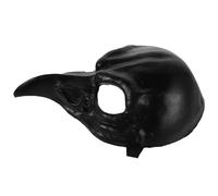 MUCKLILY Bird Skull Mask Black One Size Halloween Raven Beak Mask for Masquerade, Animal Cosplay Accessory for Performance and Party
