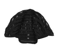 MUCKLILY Black Braided Wig Cap Crochet Cornrow Cap Made of Synthetic Material Comfortable and Elastic Hair Net for Wig Making Suitable for Everyday Use