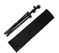 MUCKLILY Black Metal Drum Bracket Adjustable Height Drum Stand with Tripod Shelf and Back to School Party
