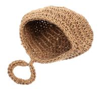 MUCKLILY Bohemian 1 Hanging Wicker Basket Teardrop Shaped Jute Fruit Vegetable Storage Basket with Hemp Rope Convenient Installation Multi-functional Storage for Daily Life and Party
