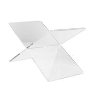 MUCKLILY Book Reading Frame Desktop Booking Holding Rack Acrylic X-Shaped Stand Creative Simple Elegant Design Multi-Functional Photo Displaying for Playing and Learning