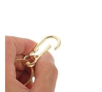 MUCKLILY Brass Zodiac Bunny Keychain for Men - Chinese God of Wealth Wu Cai Shen Gourd Pendant, Decorative Metal Hanging Key Ring, Luggage and Car Bag Charm,