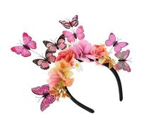 MUCKLILY Butterfly Headband for Women: Elegant Butterfly Fascinator Headband - Bride Crown Monarch Headpiece for Weddings Festivals Tea Parties