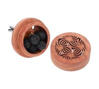 MUCKLILY Car Essential Oil Diffuser Wooden Vent Clip Aromatherapy Scent Diffuser for Car Air Freshener In-car Fragrance Accessory with Lucky Flower Core