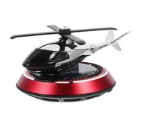 MUCKLILY Car Perfume Decoration Automotive Decorations Ornament Solar Aircraft Ornaments Auto Aroma Diffuser Solar Air Freshener for Car Helicopter Decor Airplane Decor Red Zinc Alloy
