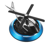 MUCKLILY Car Perfume Ornaments Automatic Air Freshener Ornament Decorations Helicopter Decor Dashboard Decorations Car Interior Air Freshener Airplane Decor Blue Zinc Alloy
