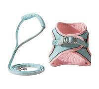 MUCKLILY Cat Harness and Leash Adjustable Suede Fabric Cat Traction Rope with Leash Controls Pet and Prevents Getting Lost for Walking The Outdoors