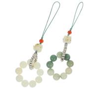 MUCKLILY Cat Paw Phone Charm Strap 2pcs with Agate Rope for Bags and Phones | Multi-purpose Accessory, Bag Zipper Pull Extender, for Students, Campus Use, Outdoor, Id Badges