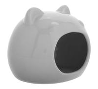 MUCKLILY Ceramic Hamster House Secure Hideout for Gerbil and Chinchilla | Cool Washable House Shape, Cozy Habitat Accessory, Secure Hiding Spot, for Cage Use and Small Pets