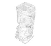 MUCKLILY Ceramic Skull Tiki Mug for Cocktails and Beer Unique Hawaiian Party Stylish Halloween Bar Cup for Cocktail Storage and Beverage Serving