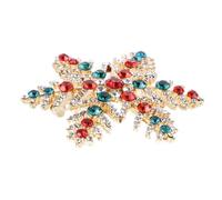 MUCKLILY Christmas Rhinestone Brooch Pin, Holiday Brooch Ornament, Zinc Alloy, Sparkling Rhinestones, Secures Clothing, for Christmas Parties and Everyday Wear