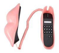 MUCKLILY Corded Lip Phone Creative Vintage Home Telephone Decor for Hotel Bar Mouth Phone Tabletop Decor Corded Telephone
