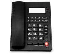 MUCKLILY Corded Telephone Black Abs with Call Waiting and British Standard Cable for Seniors, Desktop Phone for Office and Home