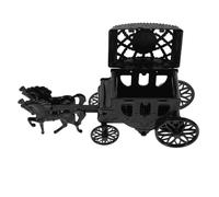MUCKLILY Creative Moderate Capacity Wedding Favour Box Black Carriage Box Keepsake Holder with Elegant Design and Storage Case for Weddings and Anniversaries