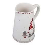 MUCKLILY Creative Nordic Christmas Ceramic Water Kettle Large Capacity Cold Water Jug for Home and Garden with Santa Claus Design Transparent Craftsmanship for Tea and