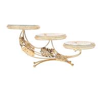 MUCKLILY Crystal Glass Fruit Tray Cake Stand Dessert Display Plate Snack Candy Pastry Holder for Parties and Home Serving - Elegant Fruit Plate for Dining and Entertaining