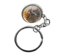 MUCKLILY Crystal Globe Keychain Pendant for Earth Keyrings Glass Ball Keyring Educational Backpack Accessory for School Travelers