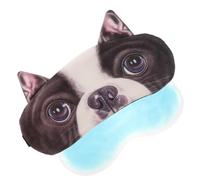 MUCKLILY Cute 3D Animal Dog Pattern Sleep Mask with Ice Pack, Soft Light Blocking Eye Cover for Men Women, Comfortable Blindfold for Office Nap Travel and Home Use