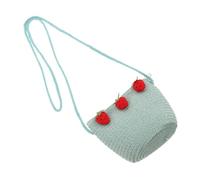 MUCKLILY Cute Woven Straw Shoulder Bag Lightweight Portable Crossbody Purse for Little Family Picnics Outdoor Activities Summer Travel Accessories