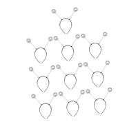 MUCKLILY Deely Boppers for Adults 10 Pcs Black Glitter Antenna Spring Ball Hairbands, Eye-catching Elastic Comfortable Headband for Birthday Parties and Dance Performances