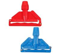 MUCKLILY Detachable Mop Head Clamp Replacement Holder with Clip Blue and Red Mop Handle Attachment for Household Floor Cleaning