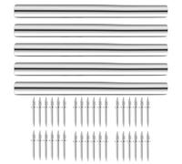 MUCKLILY Double-Headed Invisible Nails for Baseboard Trim, 100Pcs Single-Thread Seamless Skirting Nails with 5 Sleeve Tool Set, Suitable for Wall Panels and Door Frame Installation