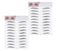 MUCKLILY Eyebrow Model Fake Eyebrow 2Pcs Hair-Like Transfer Stickers for Lasting Several Days No Recovery Time for Beginners and Women Daily Makeup