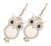 MUCKLILY Fashion Owl Tree Charm Dangle Earrings for Women Lightweight Statement Jewelry Symbolizing Wisdom and Luck Pendant for Daily and Formal Occasions