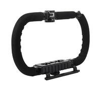 MUCKLILY Foldable Handheld Camera Fixator Stabilizer with Hot Shoe Mounts Non-slip Support Bracket for DSLR and Smartphone Video Rig Versatile Screw for Stable Filming and Easy Storage