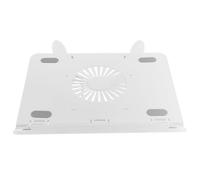 MUCKLILY Foldable Laptop Holder Tablet Stand Holder Portable Multi-angle Universal Compatibility Foldable Bunny Tablet Stand for People Who Are on The Move Travelling White Abs Plastic