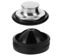 MUCKLILY Garbage Disposal Splash Guard 87mm Rubber Flange with Stainless Steel Sink Stopper for Kitchen Sink Drain, Food Waste Disposer Plug with 3-Point Snap Lock, Home Kitchen Drain Accessory