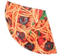 MUCKLILY Giant round Pizza Blanket for Adults, Soft Flannel Throw with Printed Pepperoni Design, Cozy Food-themed Picnic and Home Use Rug, Diameter 120cm