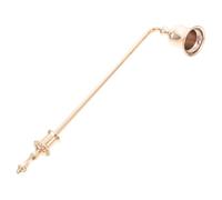 MUCKLILY Golden Aluminium Candle Snuffer with Long Handle Decorative Vintage Candle Accessory for Extinguishing Jar for Home Decor and Flame Safety