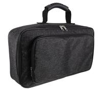 MUCKLILY Guitar Effects Pedal Board Bag Oxford Cloth Storage Organiser for Pedal Board Comfortable Strap Shockproof Lining Grey for Practice Spaces and Journey