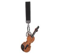 MUCKLILY Guitar Shaped Keychain for Men and Women - Miniature Acoustic Musical Instrument Keyring with Swivel Clasp, Small Stylish Guitar Keyring for Music Lovers and Bag Decoration