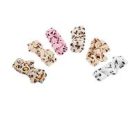 MUCKLILY Hairbands for Exercise Wearing and Makeup Use Headbands 6pcs Stylish Leopard Print with Bowknot Plush Wide Elastic Breathable Cloth Stretchy and Comfortable for Women and Girls