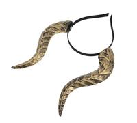 MUCKLILY Halloween Bull Horn Headband Comfortable Pu Material Gothic Style Devil Horns Headpiece for Stage Performances and Themed Parties Stylish Accessory