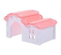 MUCKLILY Hamster House Hamster Nest Small Animal Hideout Multi-use Design Hiding Pvc Material Assorted Color Simple Style Fun Funny Adorable Interesting Indoor Habitat for Guinea Pig Rabbit