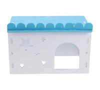 MUCKLILY Hamster House Safe Harbor Thickened Wood Plastic Plate Blue
