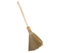MUCKLILY Handcrafted Natural Vietnamese Corn Whisk Broom Detachable Wooden Handle 64cm Lightweight Outdoor and Indoor Sweeping Tool for Garage, Garden, and Driveway Cleaning