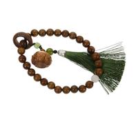 MUCKLILY Handheld Prayer Beads Bracelet Unisex Rustic Wooden Lotus Sachet Beaded Wristband for Meditation and Spiritual Practice