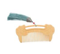 MUCKLILY Handmade Fine Tooth Boxwood Comb with Ruyi Lock Scalp Massage Tool for Women Men Elegant Grooming Accessory for Curly Hair Care and Hair Wash