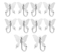 MUCKLILY Heavy Duty Stainless Steel Butterfly Wall Hooks Decorative Cartoon Coat Hangers for Home Organization Compact Wall-Mounted Hooks for Towels Clothes Bags and Accessories