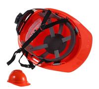 MUCKLILY Heavy Duty Vented ABS Protective Work Helmet with Thickened V-Shaped Dual Ventilation, Adjustable Strap Safety Hard Hat for Construction and Factory Workers - Orange