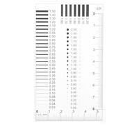 MUCKLILY High Precision Transparent Sec Size Ruler Film Measuring Tool for Flaw Detection Crack Width Inspection Scratch and Spot Comparison 3.94X2.24In