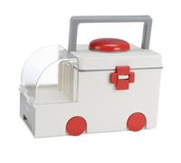 MUCKLILY Household Medicine Box Large Capacity Plastic Storage Case with Handle Grey Medical Organizer for Home Emergency Care