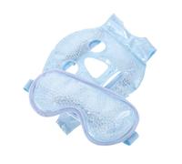 MUCKLILY Ice Face Eye Mask and Cold Eye Compress Pack for Women and Men Reusable Cooling Gel Mask with White Ice Beads and Blue Cold Face Relieves Puffiness Dark Circles and Headache