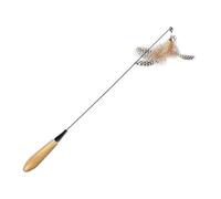 MUCKLILY Interactive Cat Teaser with Khaki Color and Replaceable Spring Head, Entertaining and Finger-protecting for Kitten Playtime