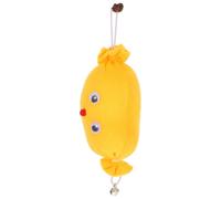 MUCKLILY Interactive Plush Cat Kitten Soft Yellow Plush Material with Bell Included for Indoor Cats for Home Decor and Play